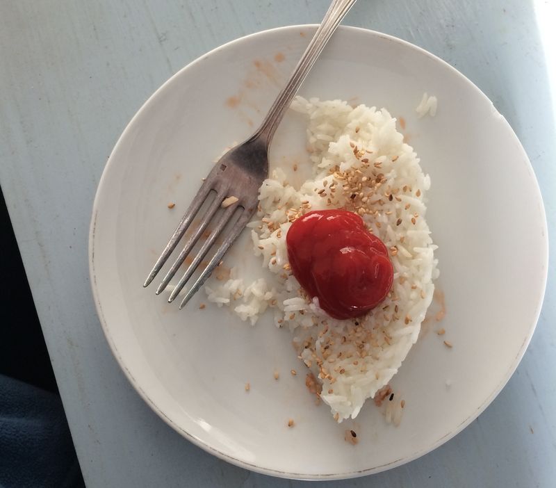 Rice with ketchup Rice with ketchup