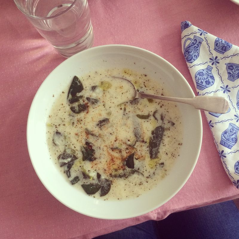 Warm Yogurt Soup with Grains and Greens Warm Yogurt Soup with Grains and Greens