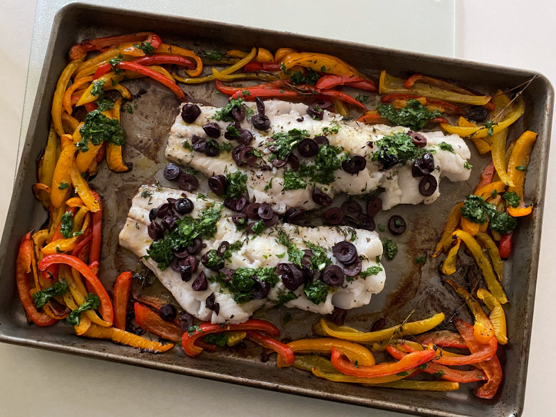 Melissa Clark's Roasted Fish with Sweet Peppers Melissa Clark's Roasted Fish with Sweet Peppers